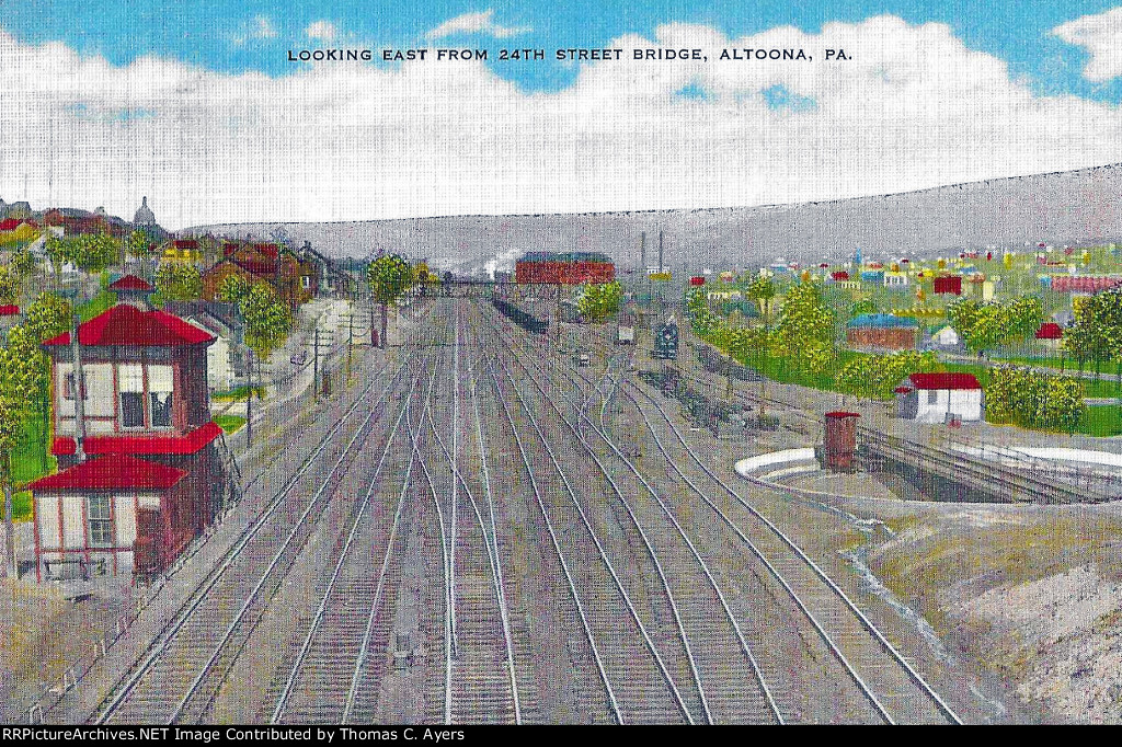 PRR "Looking East From 24th Street Bridge," c. 1946